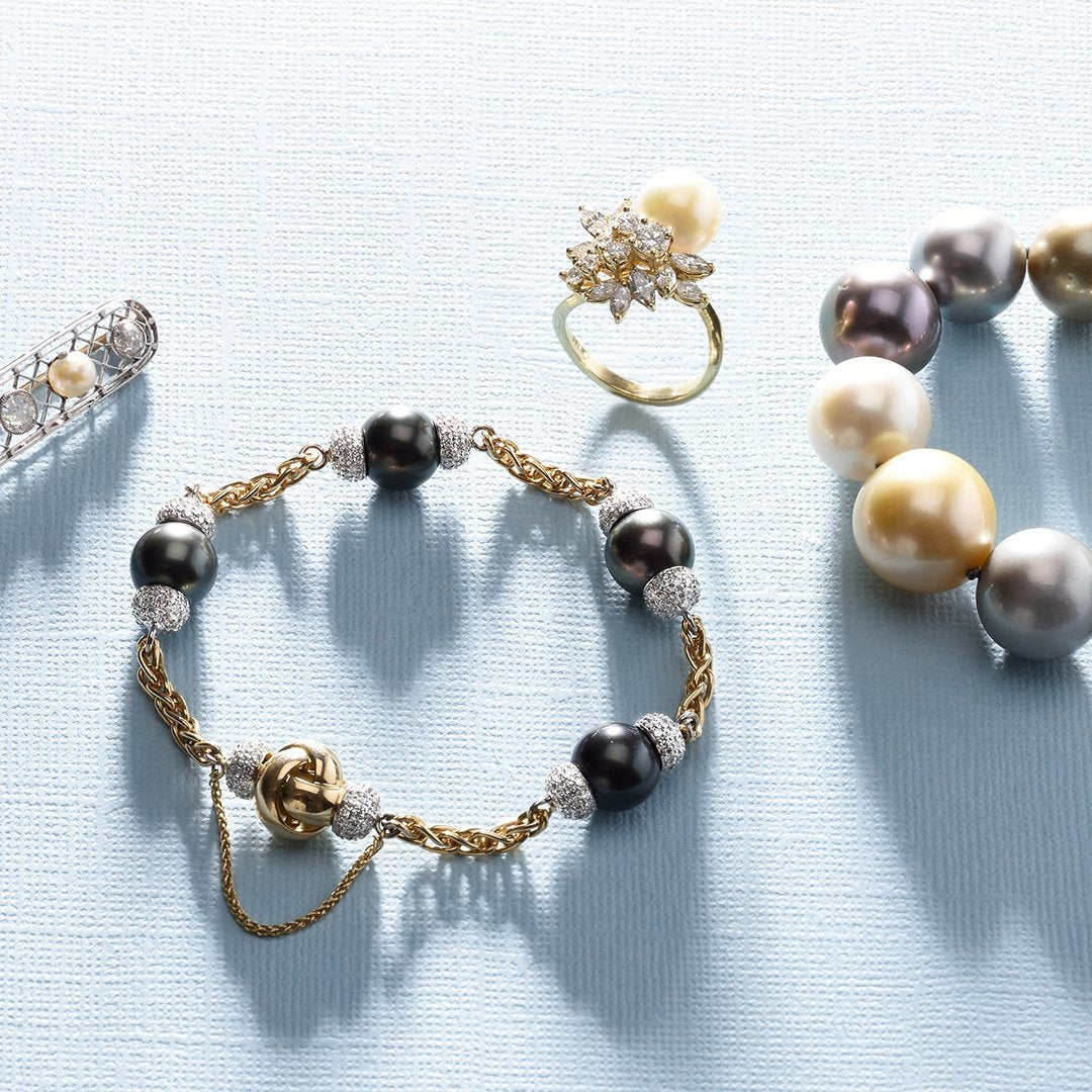 Gellner South Sea, Tahitian & Freshwater Pearl Diamond Necklaces