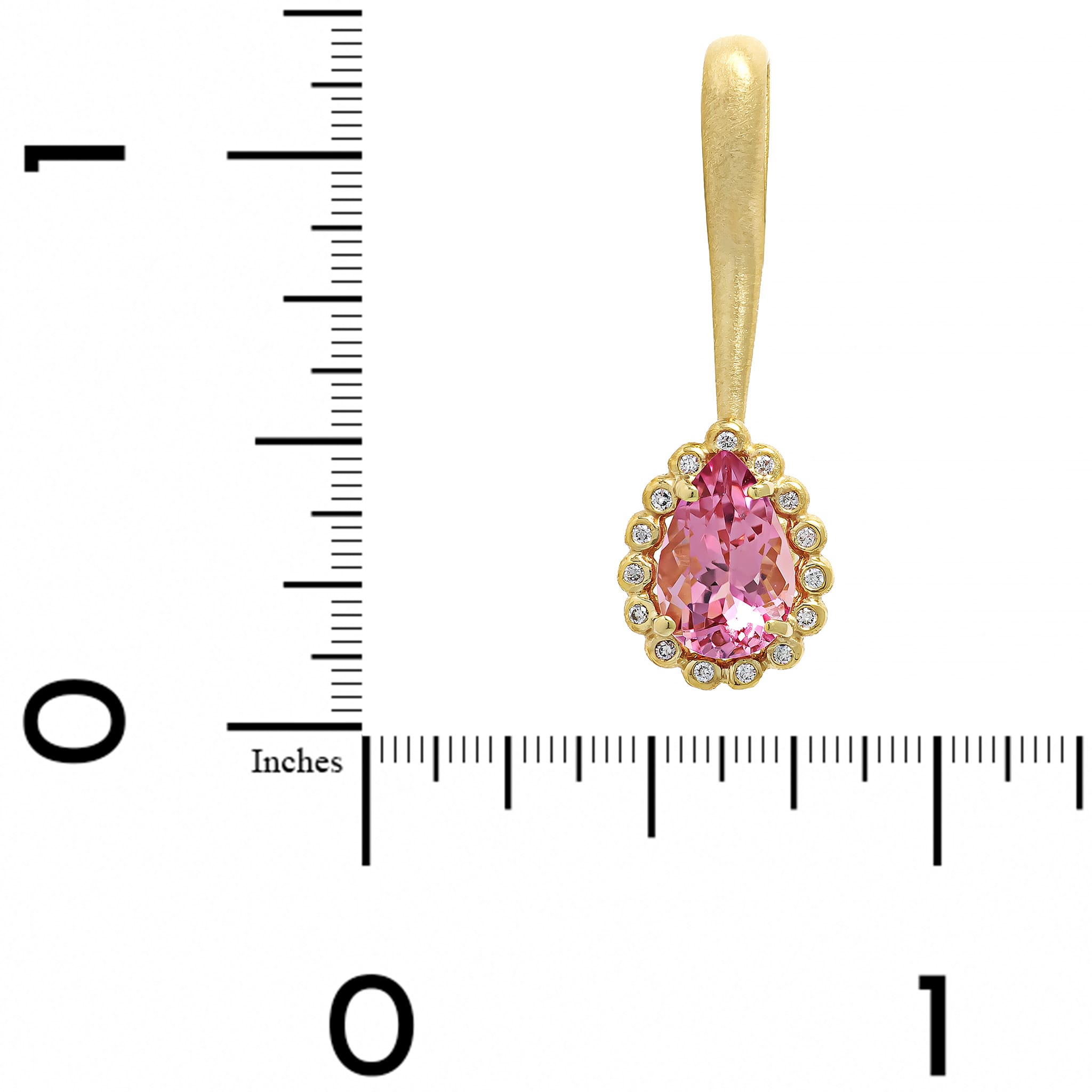 Suzy Landa 18K Yellow Gold Pear Shaped Tourmaline and Beaded