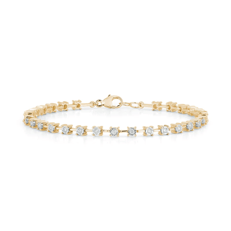 14k yellow gold cz tennis bracelet outlet