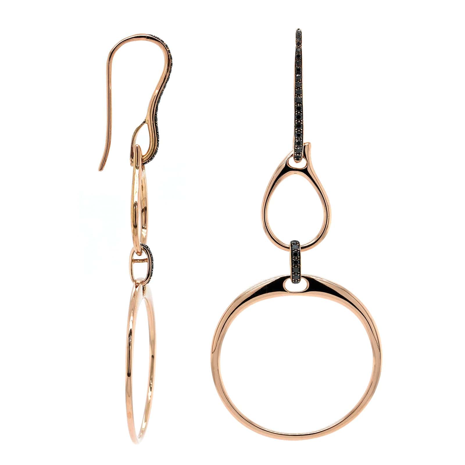 Tiffany T Mother-of-Pearl Circle Earrings in 18K Rose Gold