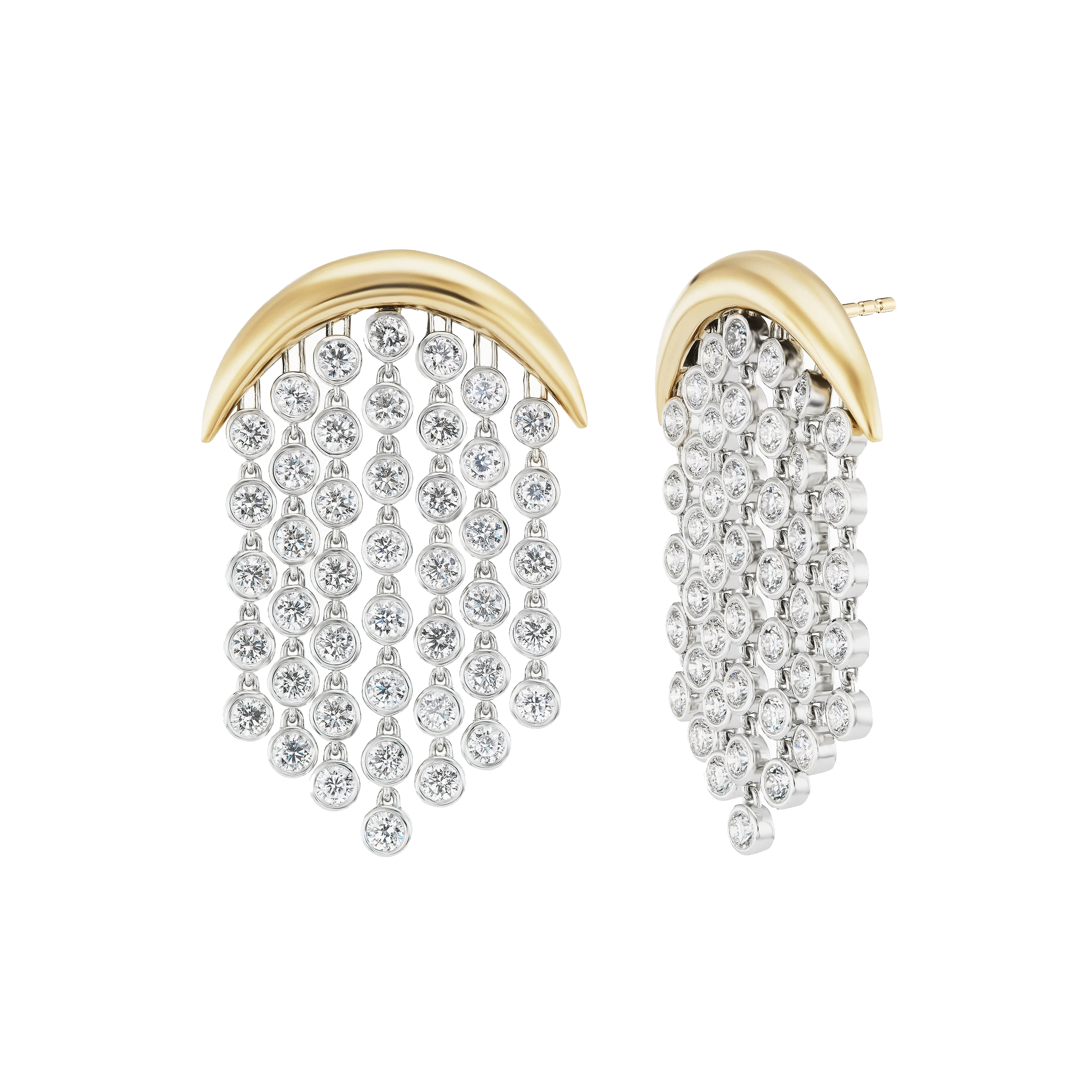 K18 ピアス DIAMOND FRINGE PIERCED EARRING Emily P. Wheeler 18K Yellow Gold Fringe Diamond Drop