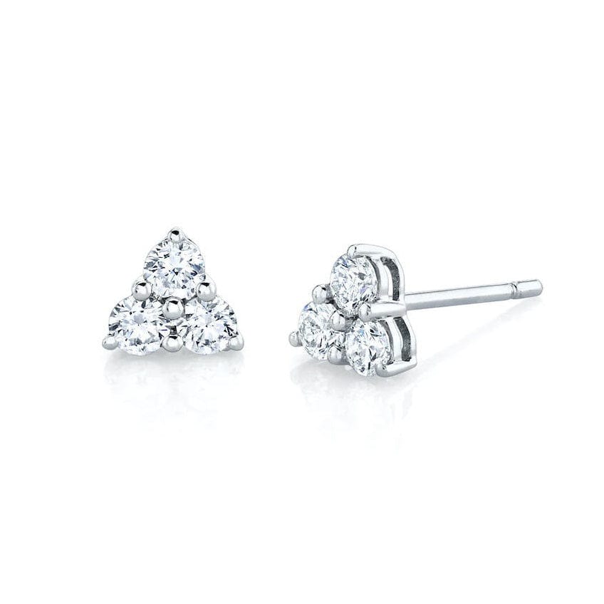 Anita Ko 18Kホワイトゴールド＆ダイヤモンドスタッドイヤリング Extra Large Safety Pin 18kt white gold earrings with