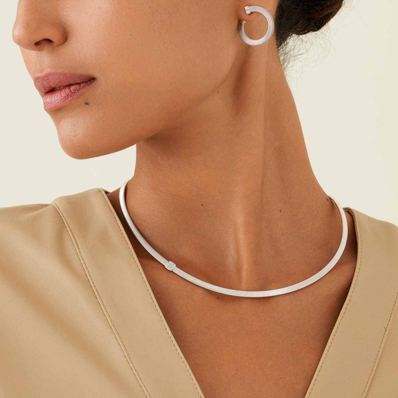 Marco Bicego 18K White Gold Masai Collar Necklace – Long's