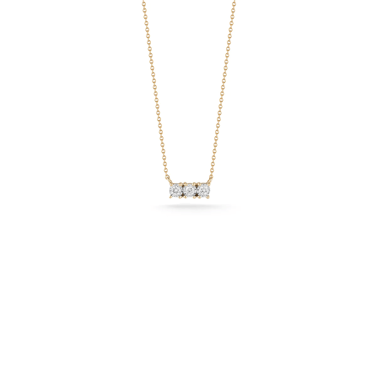 14K Yellow Gold Stone Diamond Bar Necklace – Long's Jewelers