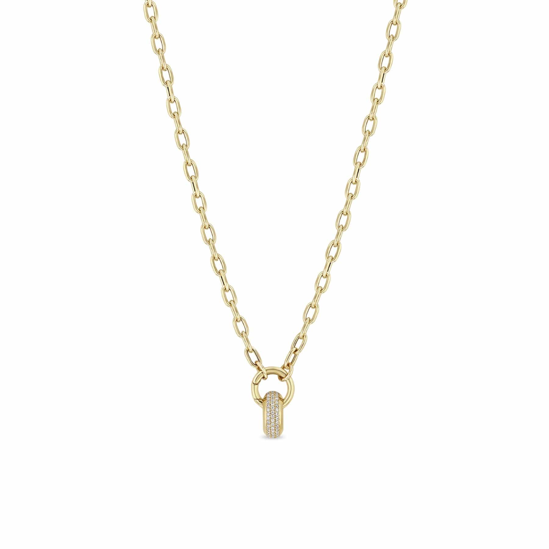 アクセサリー DIFFERENT NECKLACE PREMIUM GOLD 53cm Zoe Chicco 14K Yellow Gold Wide Pave Diamond Pendant Necklace