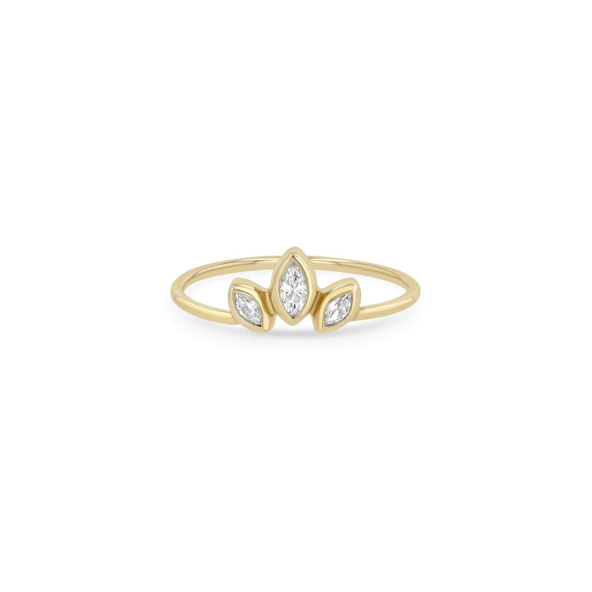 Zoe Chicco 14K Yellow Gold Graduating Marquise Diamond Ring