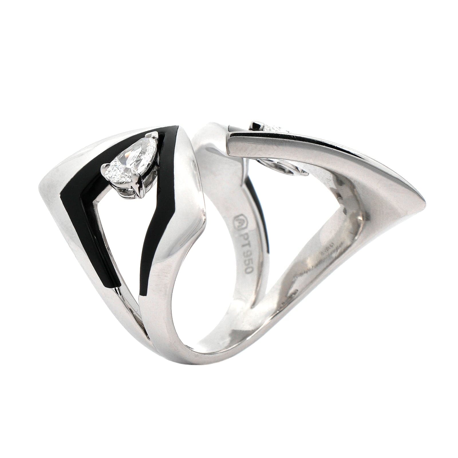 Etho Maria Platinum Diamond and Black Ceramic Bypass