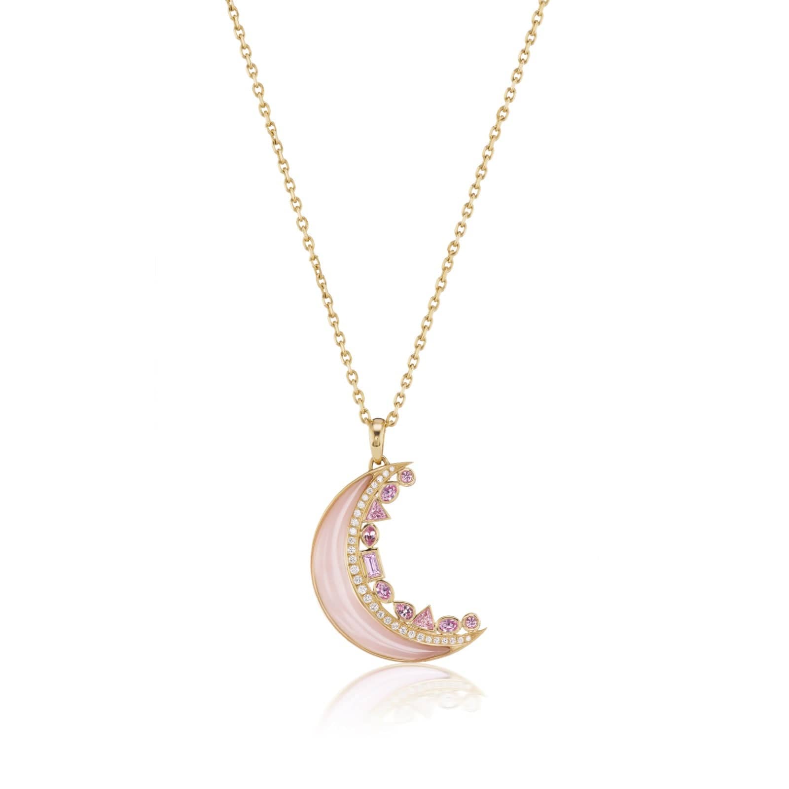 Golden Crescent Man and a Starburst Necklace Golden Crescent Man and a Starburst Necklace