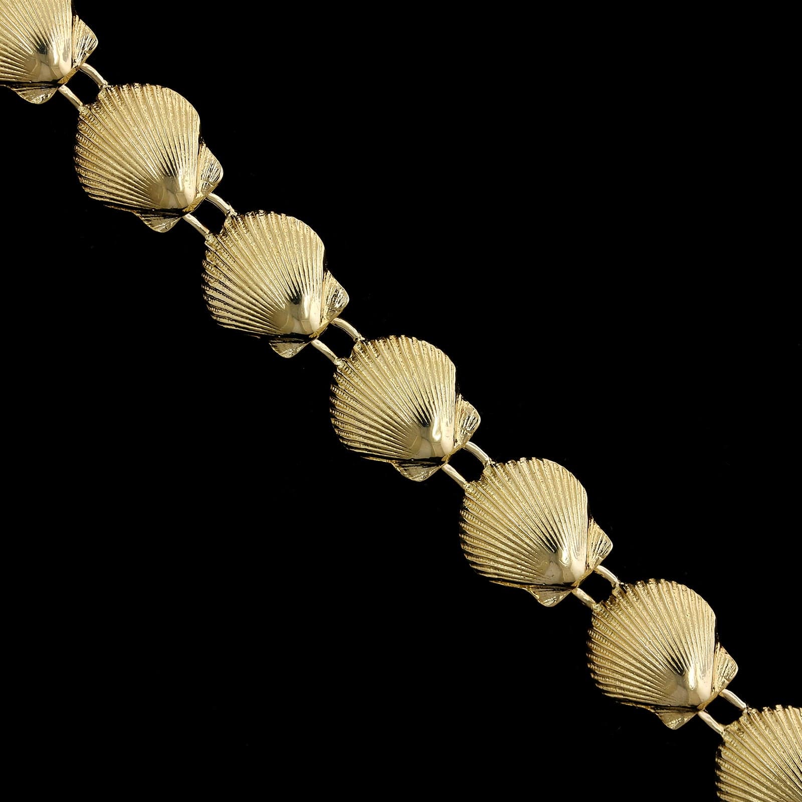 14K Yellow Gold Estate Shell Link Bracelet – Long's Jewelers