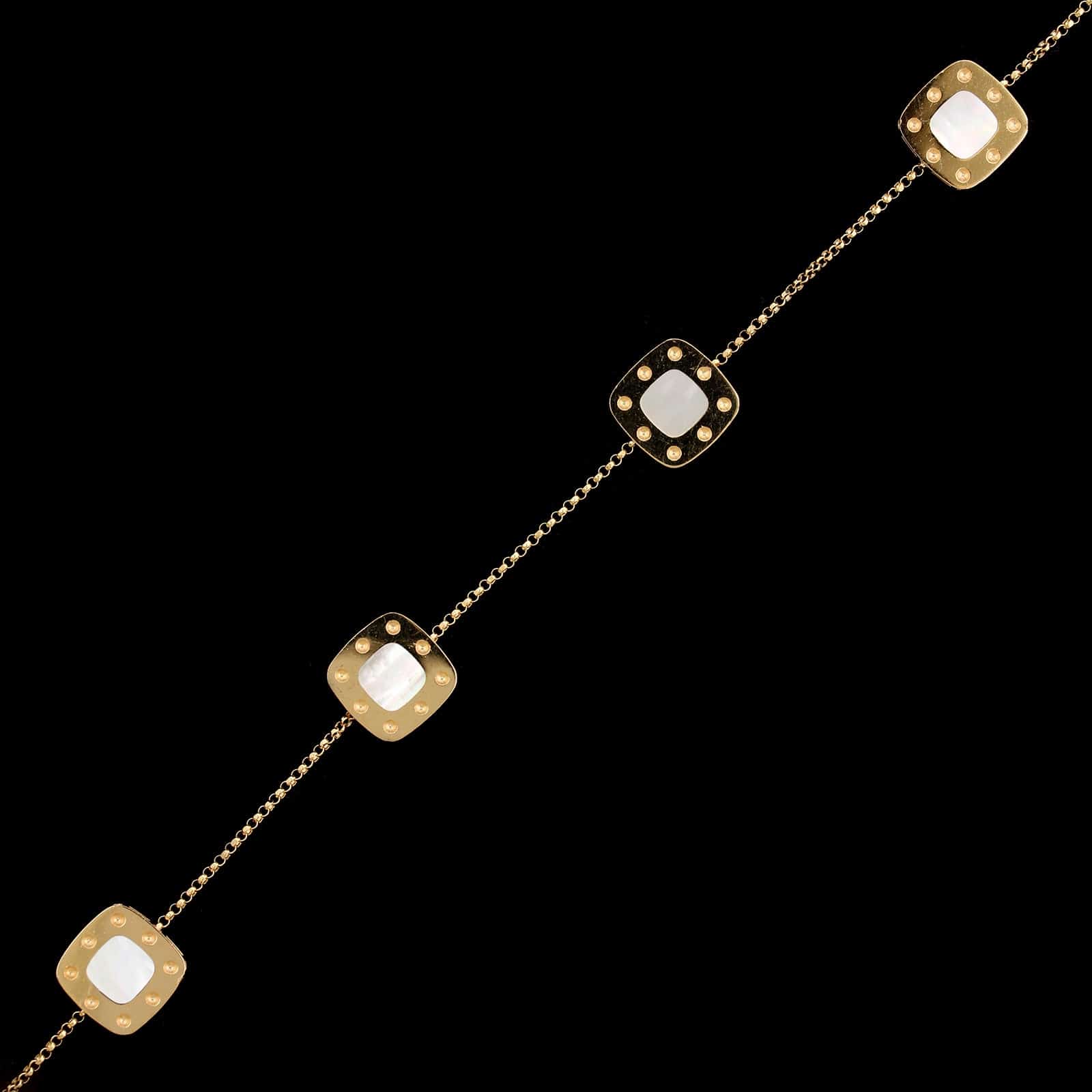 Roberto Coin 18K Rose Gold Estate Mother of Pearl Pois Moi Square