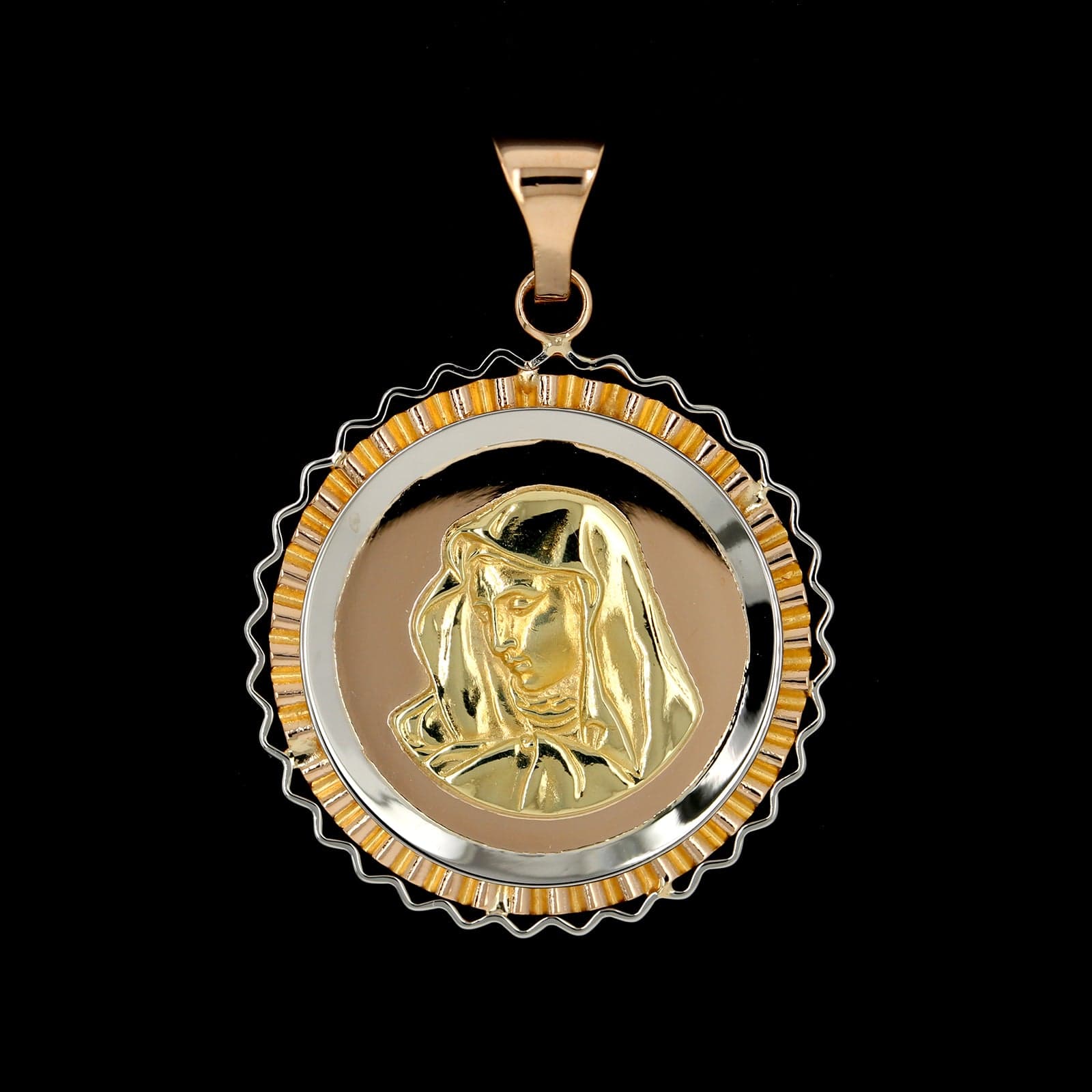 18K Yellow Gold Estate Madonna Virgin Mary Charm – Long