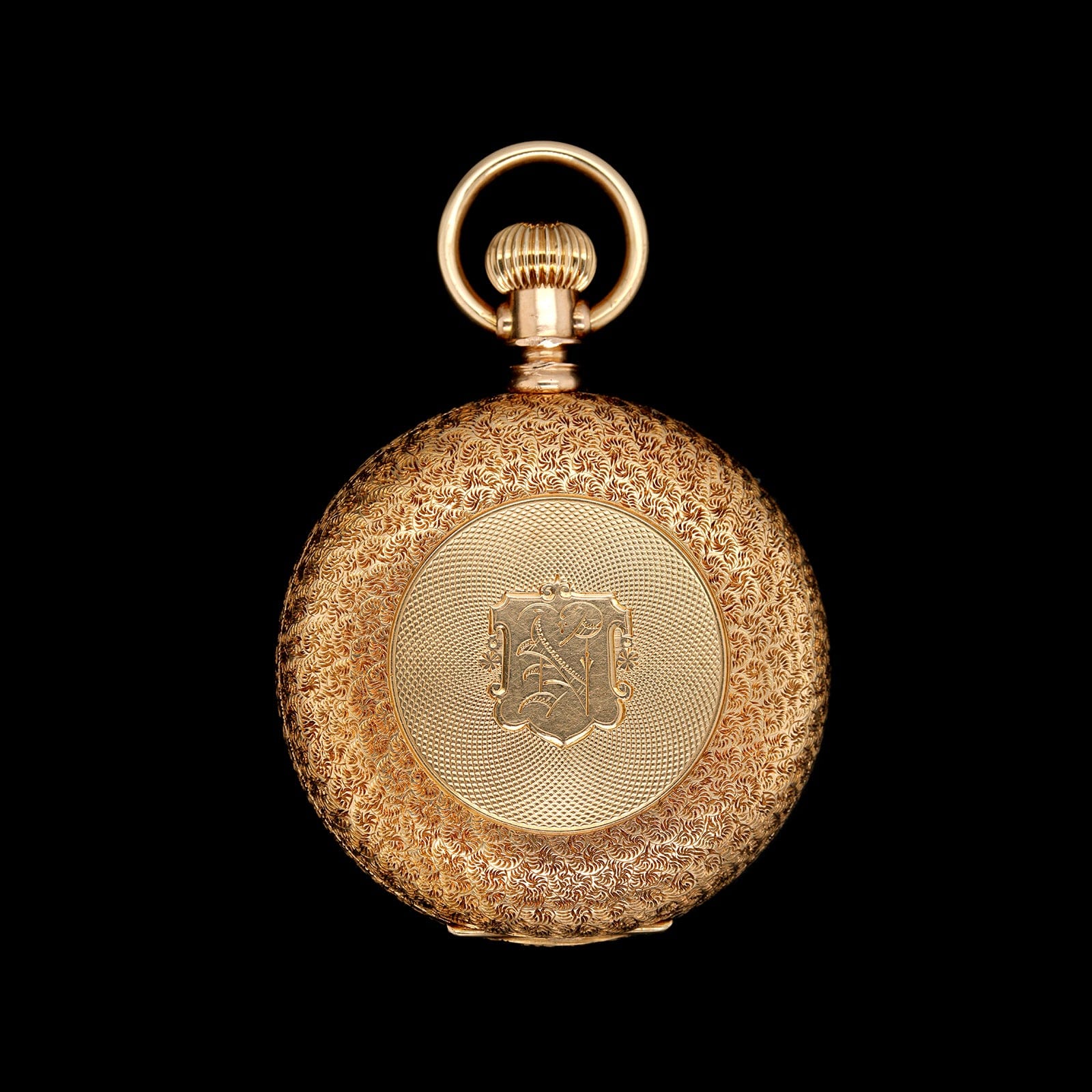 Antique 14K Yellow Gold Estate Pocket Watch Locket – Long display picture 1