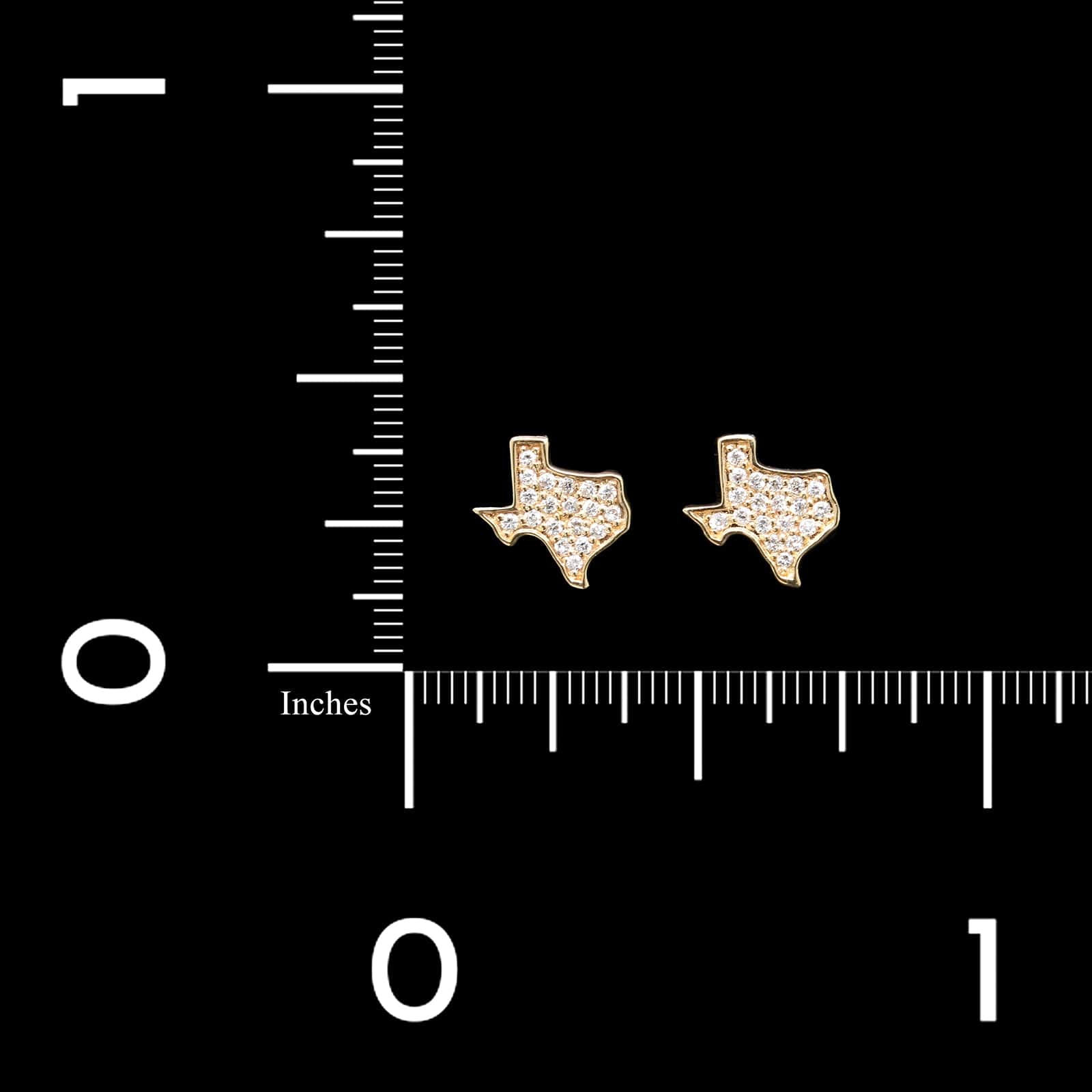 Sydney Evan 14K Yellow Gold Estate Diamond Texas State