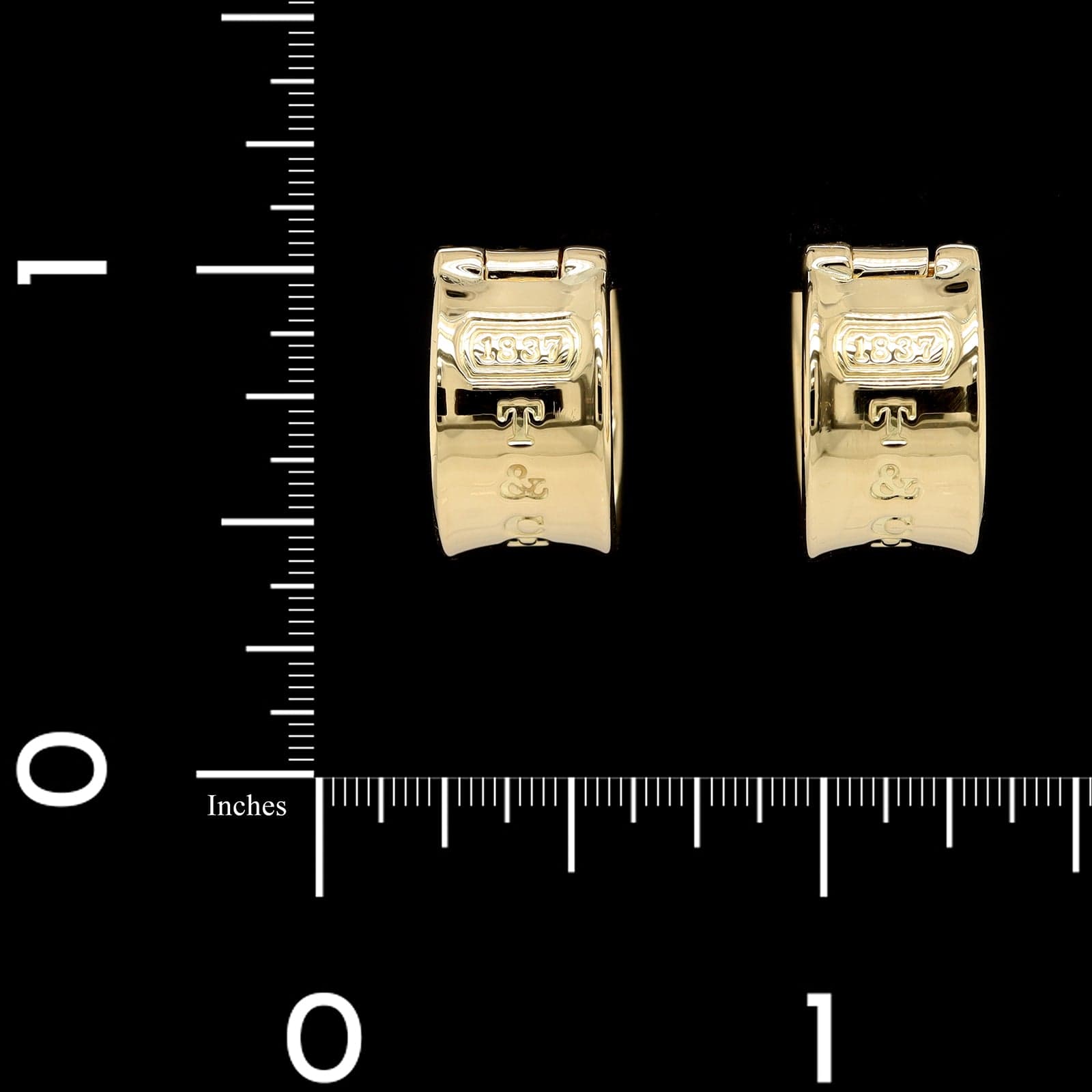 エニードープ　any Tiffany & Co. 18K Yellow Gold Estate 1837 Hoop Earrings