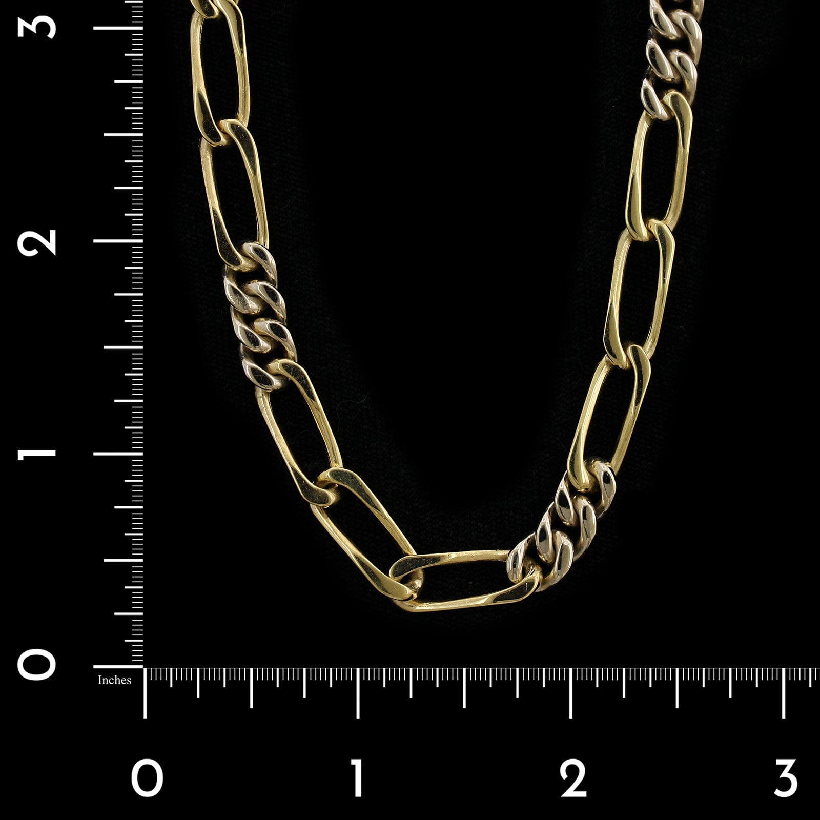 18K Yellow Gold Estate Figaro Link Chain
