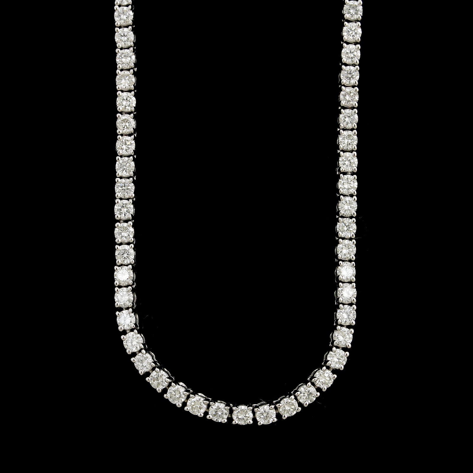 14K White Gold Estate Diamond Riviere Necklace – Long\'s Jewelers