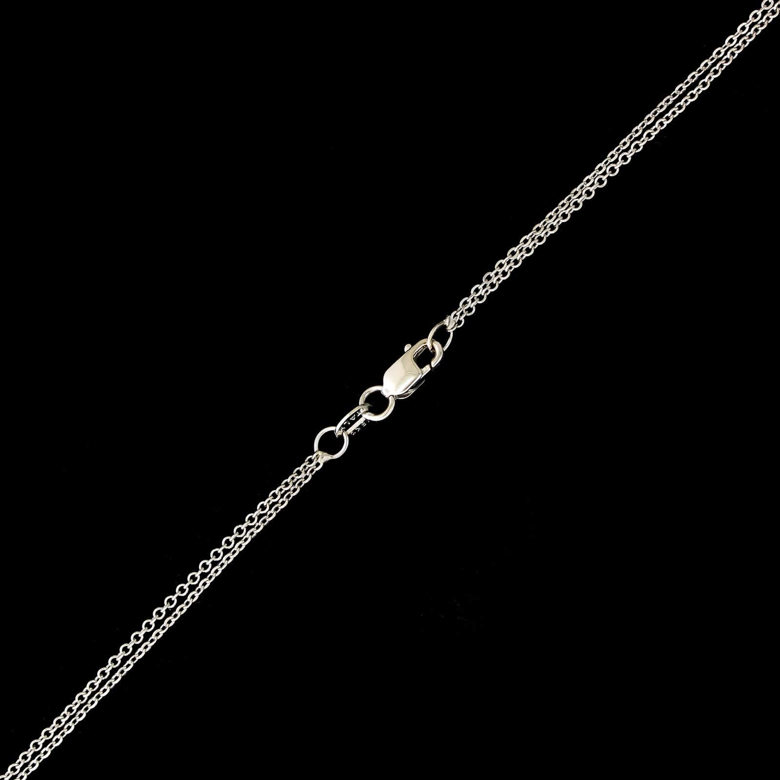Nanis 18K White Gold Estate Diamond Drop Pendant Necklace