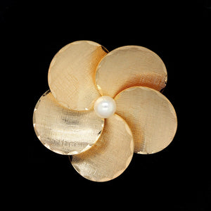 14K Yellow Gold Estate Cultured Pearl Pin