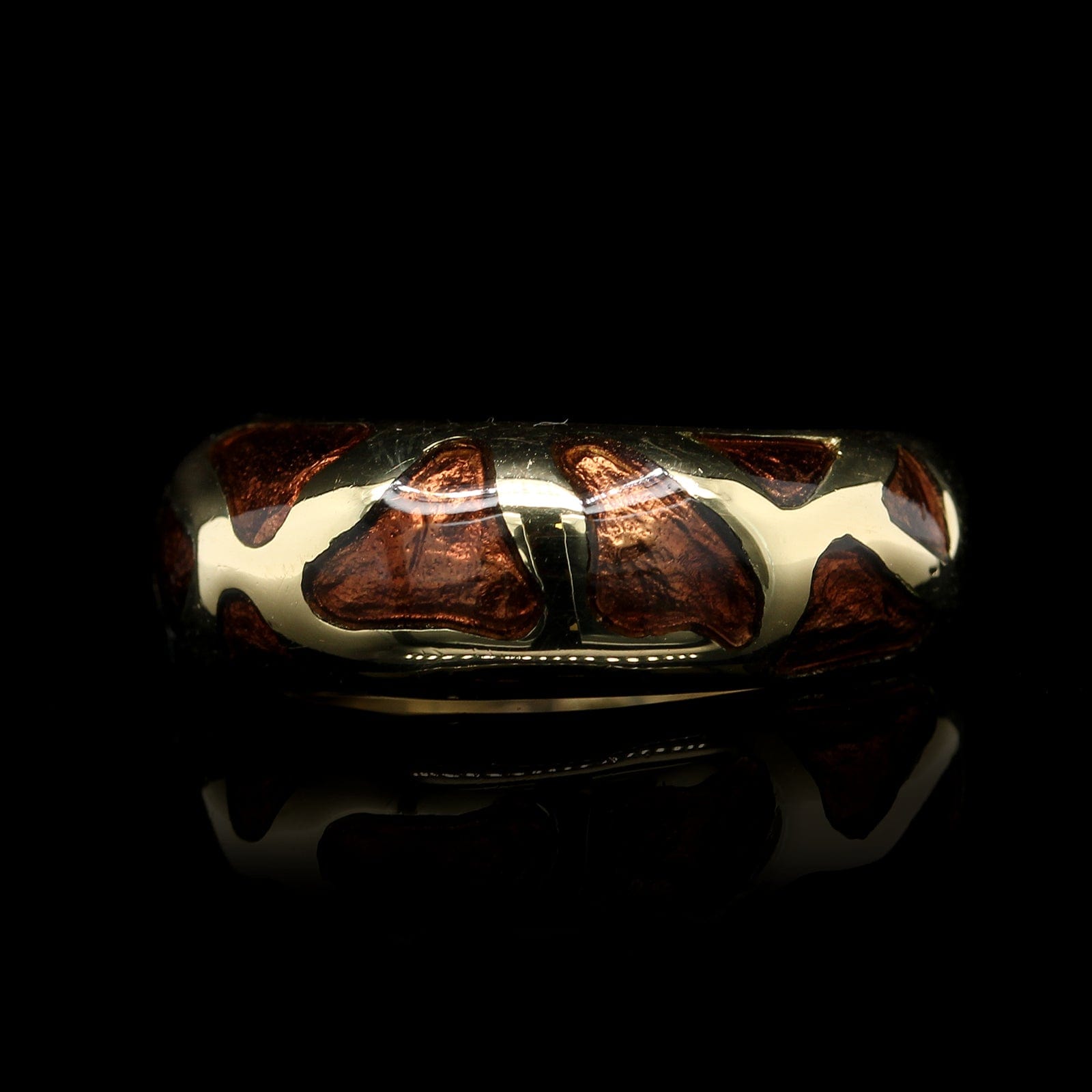 eRiNGo　0308 Roberto Coin 18K Yellow Gold Estate Enamel Giraffe Ring