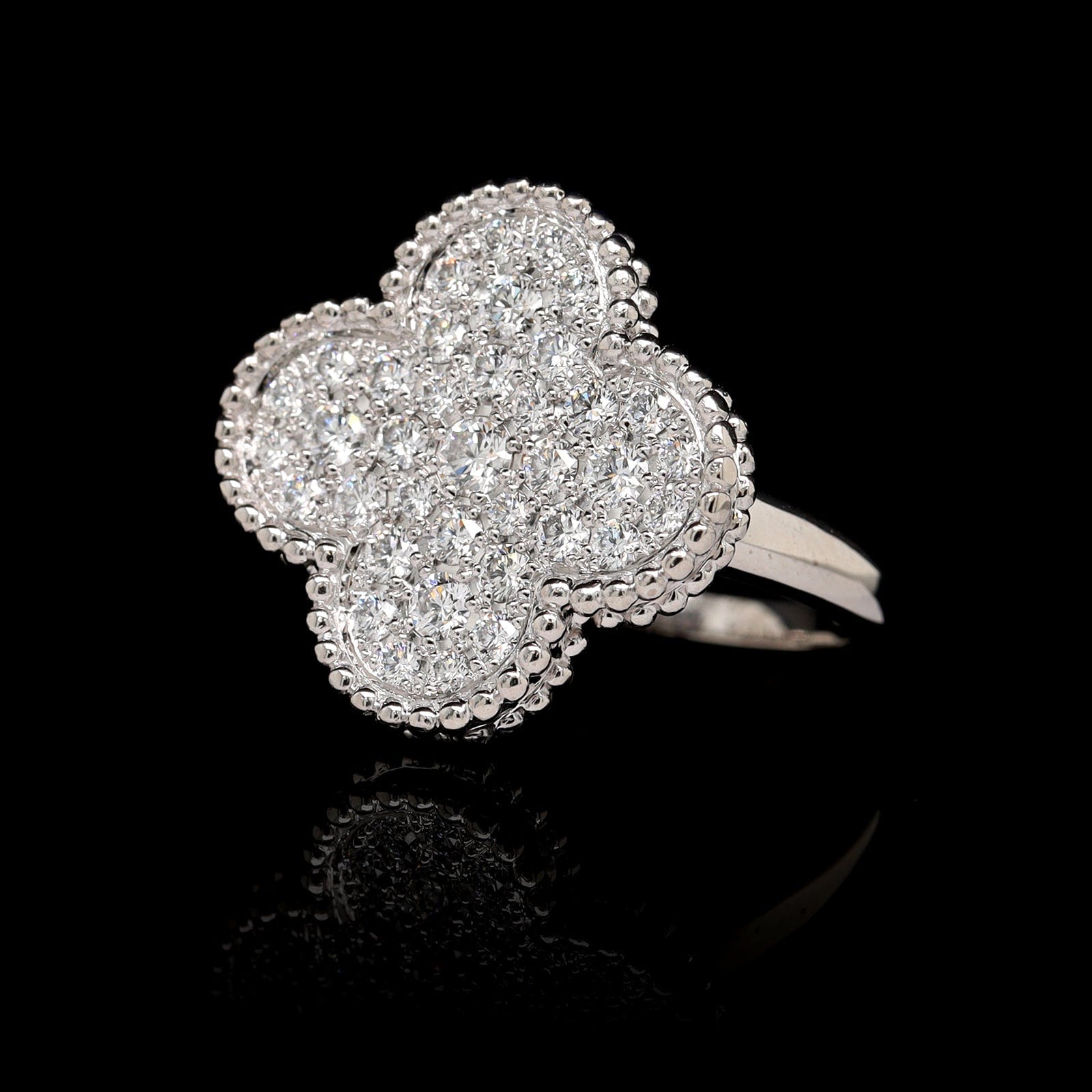 Van Cleef Arpels 18K White Gold Estate Magic Alhambra Diamond