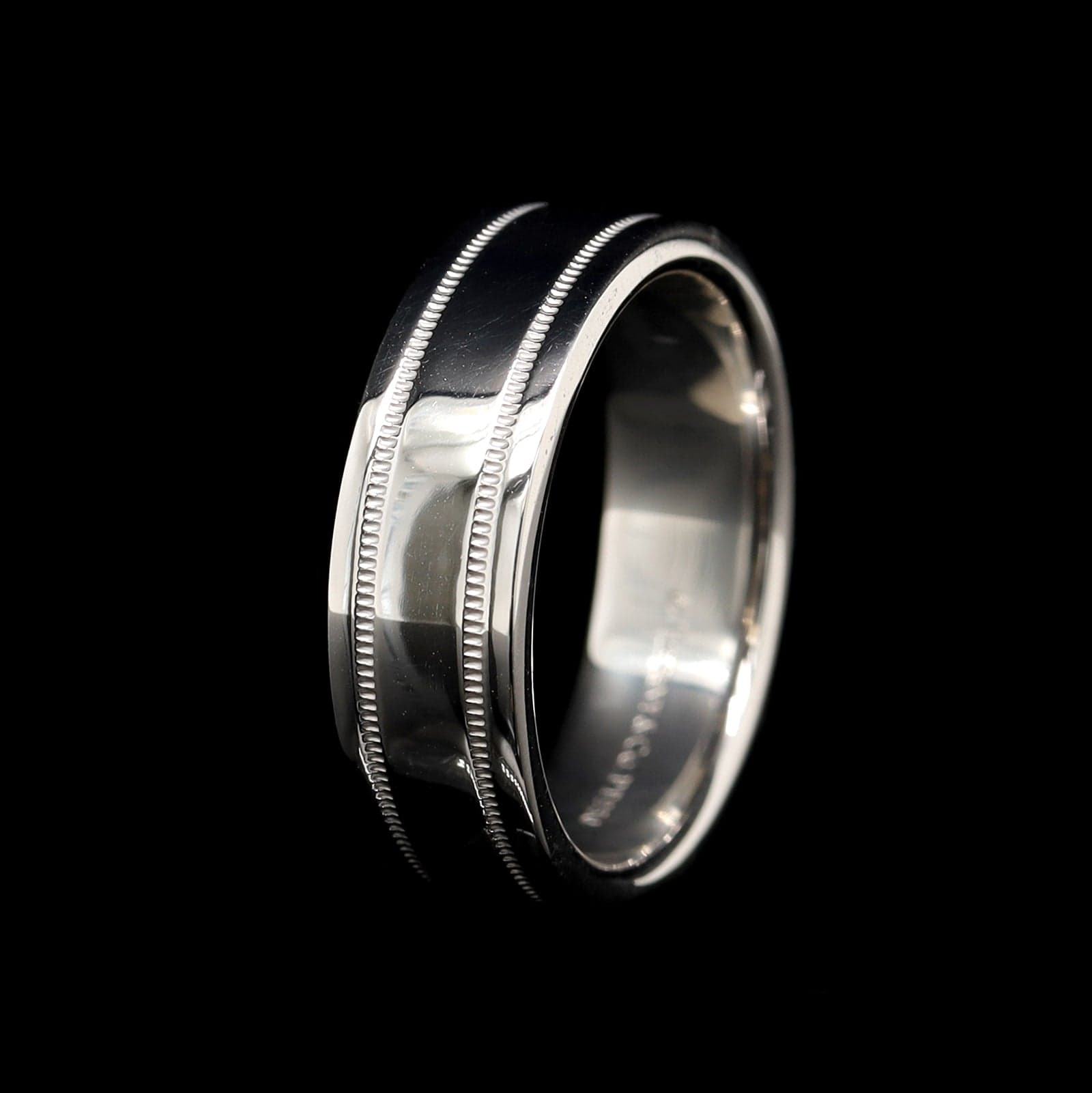 Tiffany Platinum Estate Double Milgrain Band – Long's Jewelers