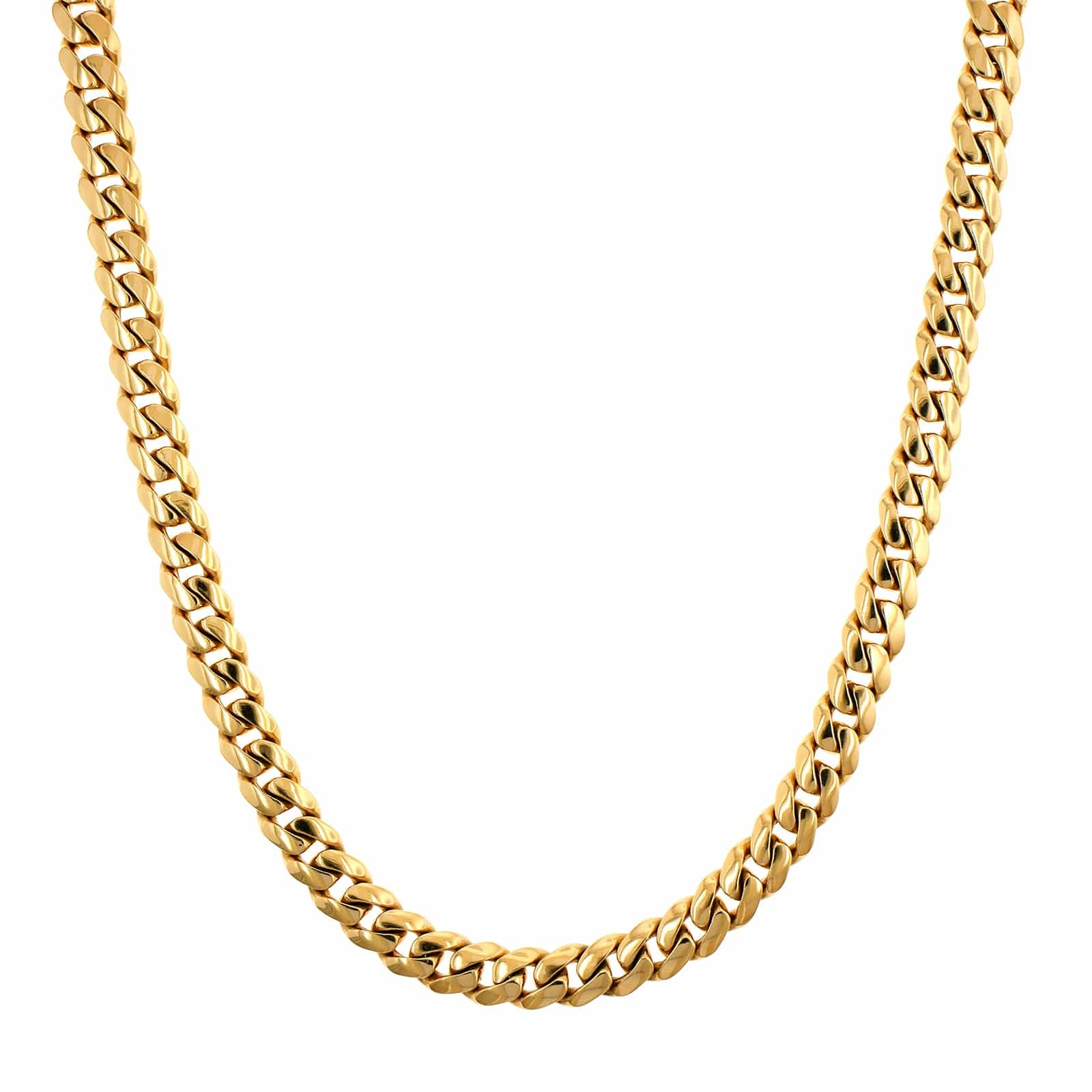 18K Yellow Gold 20" Cuban Chain Necklace