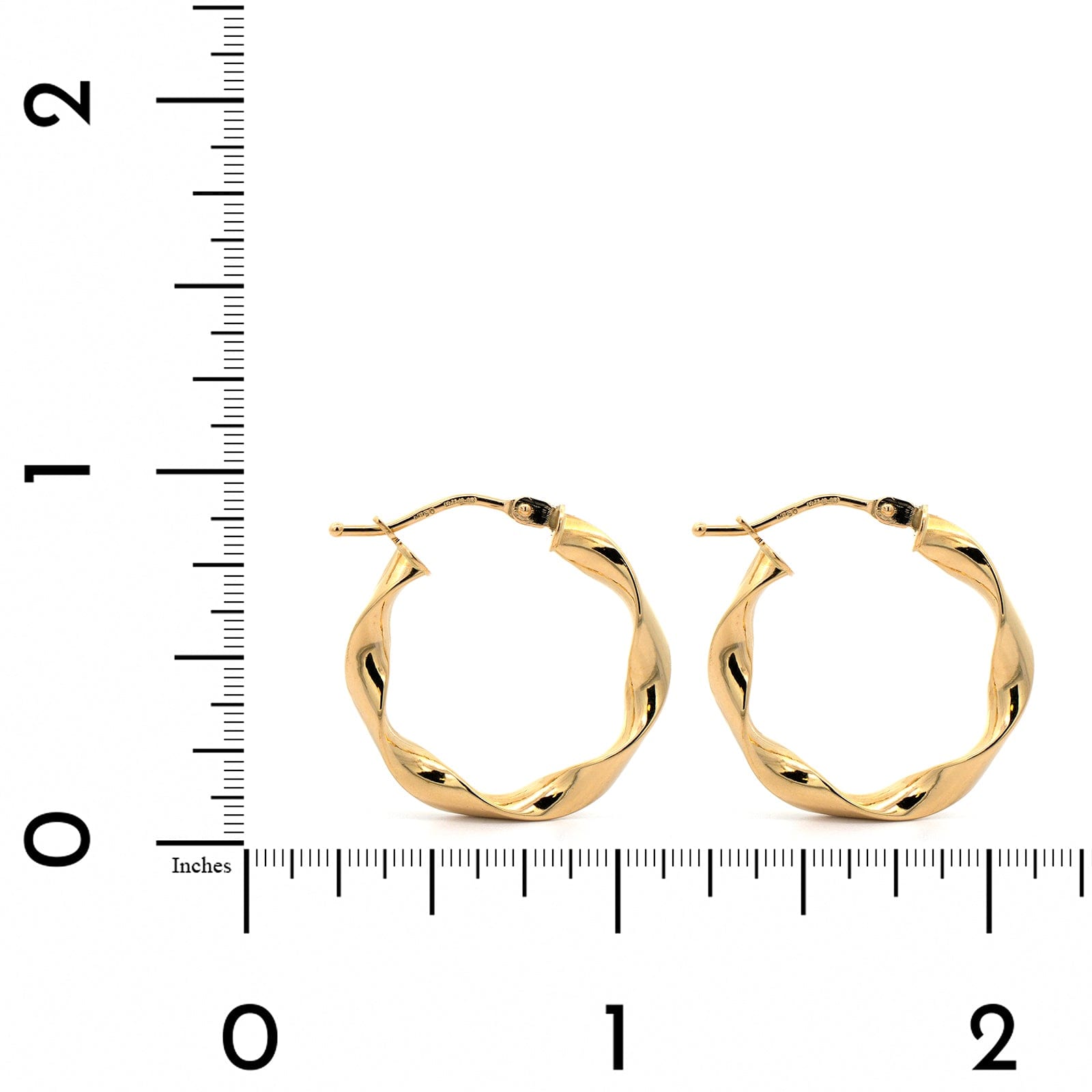 18K Yellow Gold Twisted Hoop Earrings – Long's Jewelers