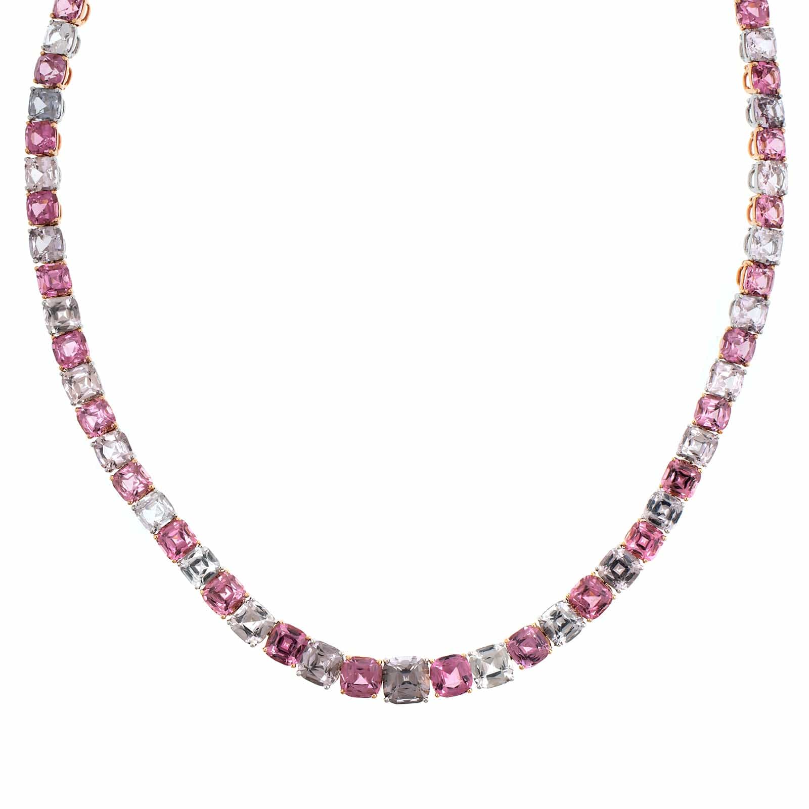 Eclat Jewels Platinum & 18K Rose Gold Alternating Pink