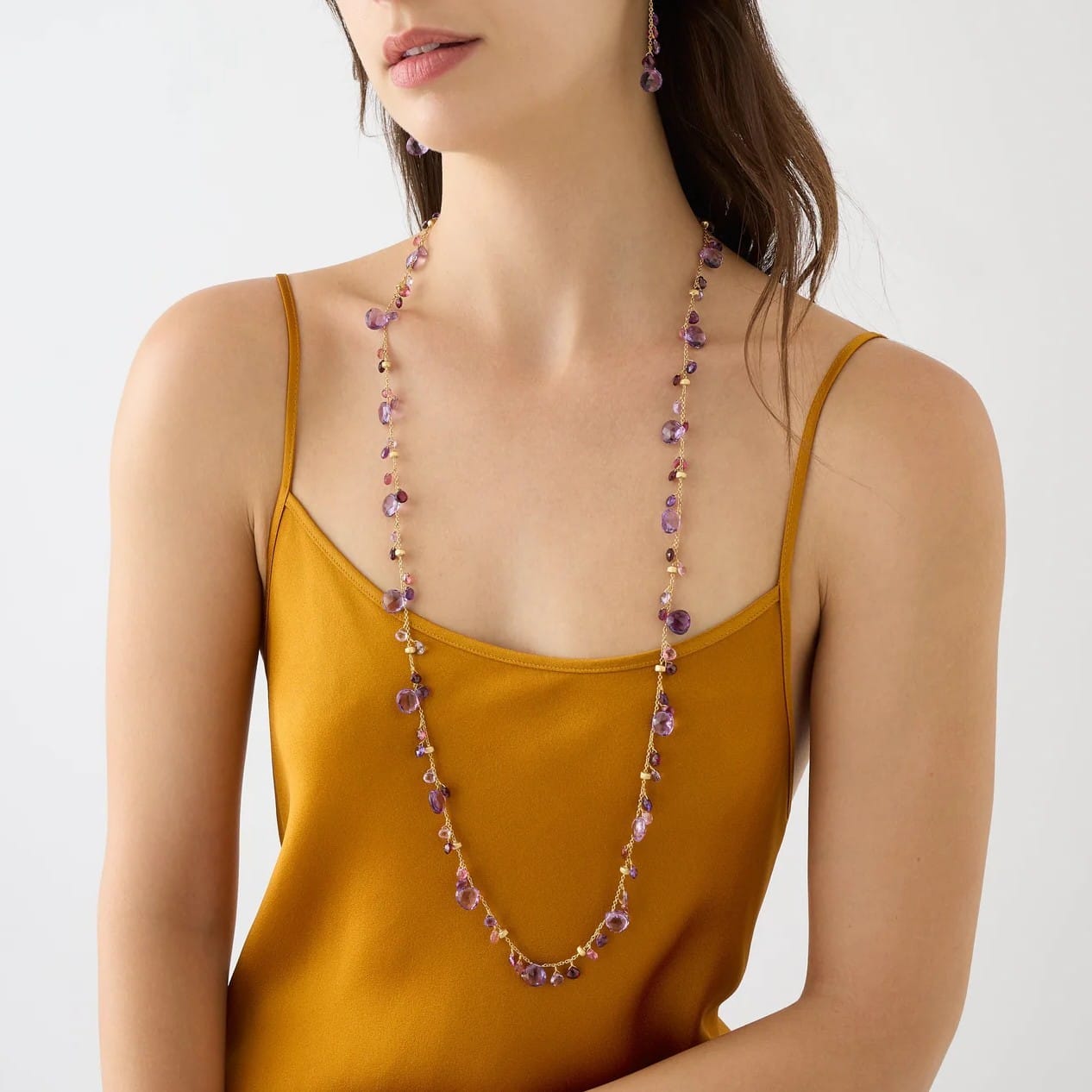 Montres-Émaux-Bijoux 1978 Marco Bicego 18K Yellow Gold Paradise Purple Mixed Gemstone