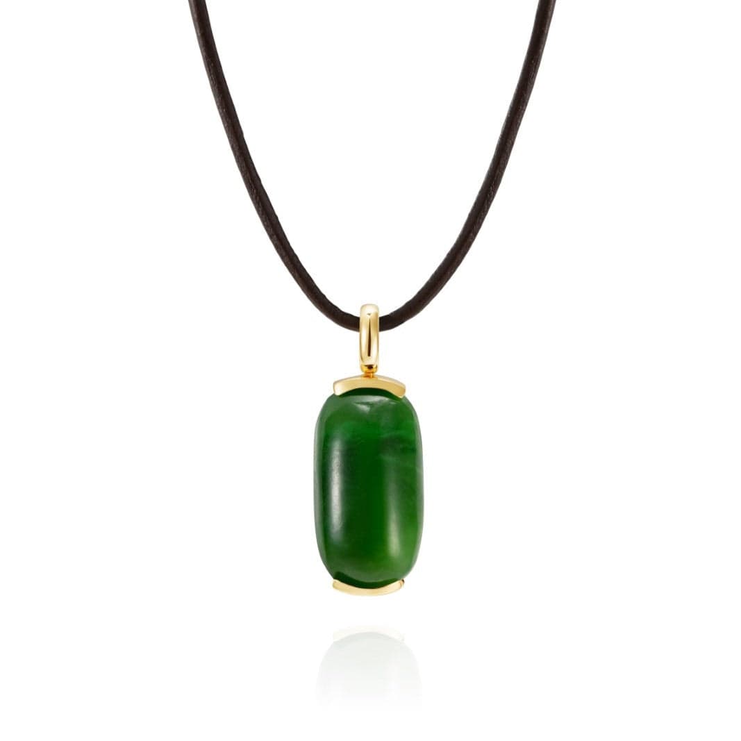 Fernando Jorge 18K Yellow Gold Jade Oblong Pendant Necklace