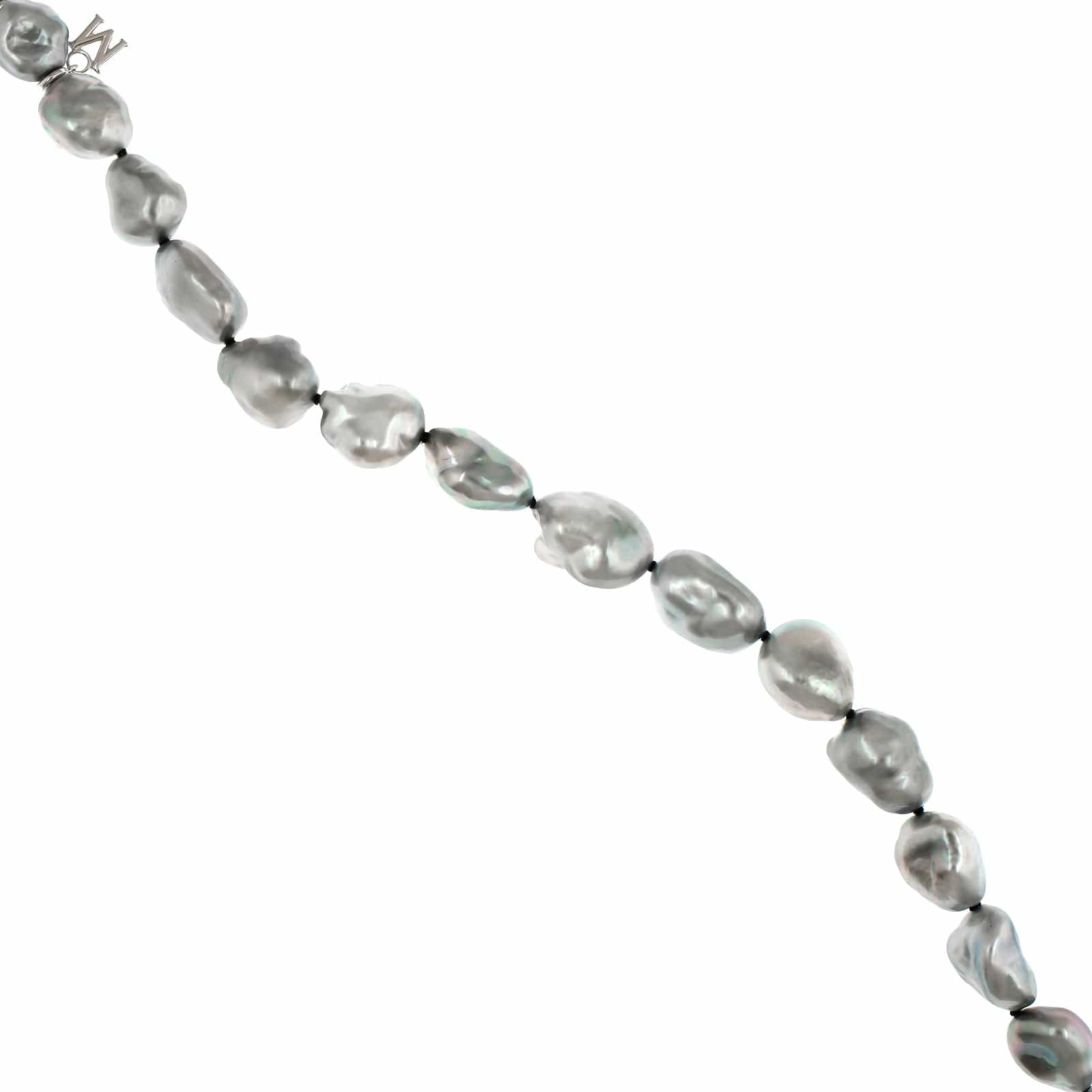 Mikimoto 18K White Gold (Black Coating) #320995M15B Mikimoto White Gold, White And Black Cultured Pearl Necklace  main image 2