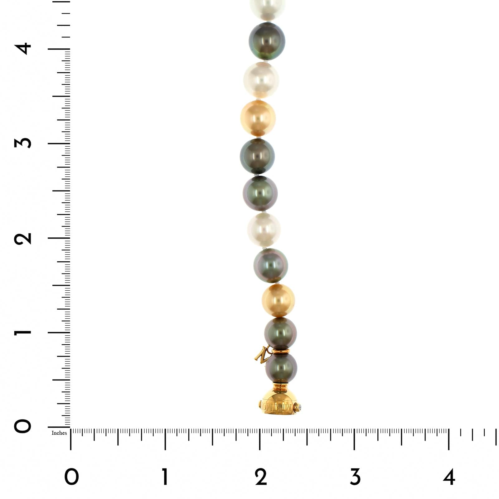 Mikimoto 18K Yellow Gold Multi South Sea Pearl Bracelet