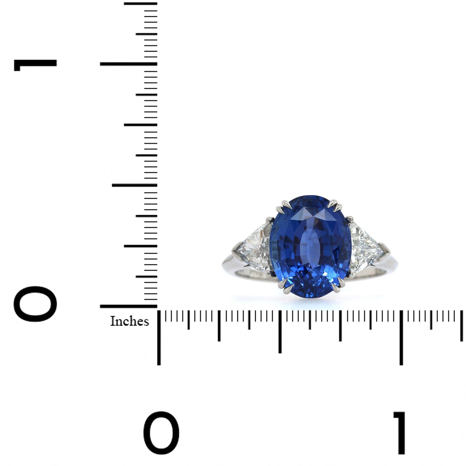 Jewelry Sapphire Diamond Ring Platinum #280449J76B Platinum Bullseye Diamond and Sapphire Ring – Laura Pearce Ltd main image 4