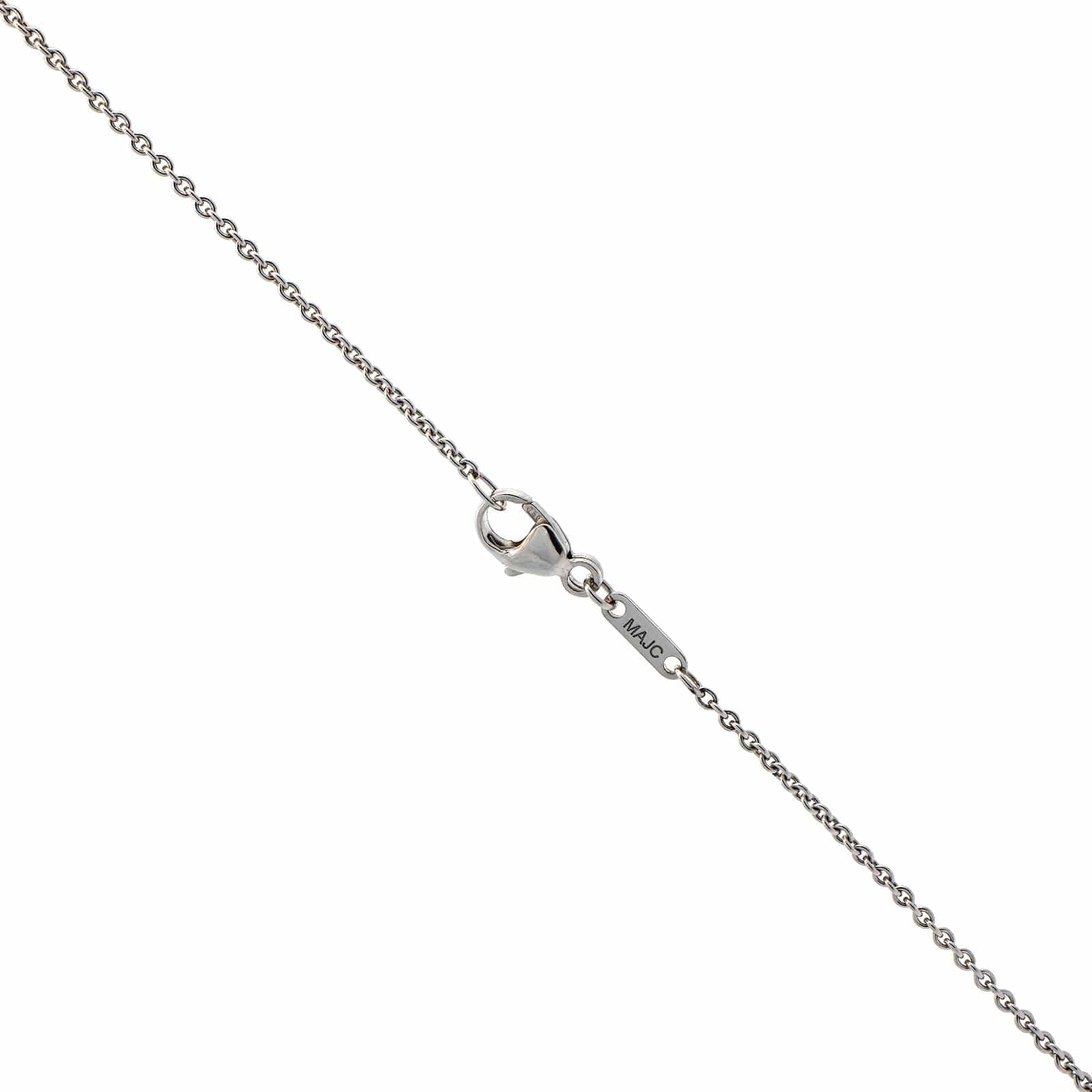 18K White Gold Blue Sapphire Necklace