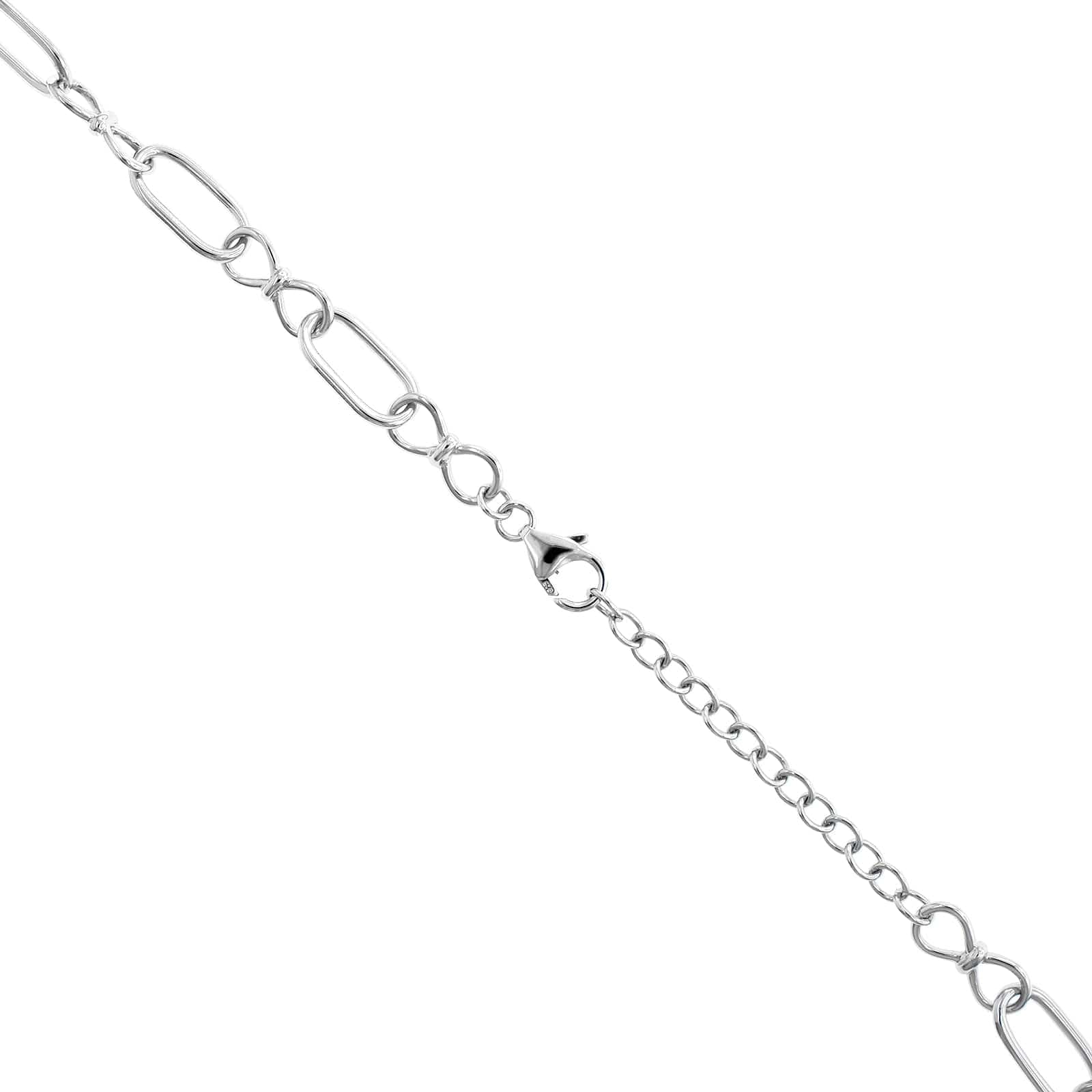 Sterling Silver Open Alternating Oval and Figure Eight Chain Link