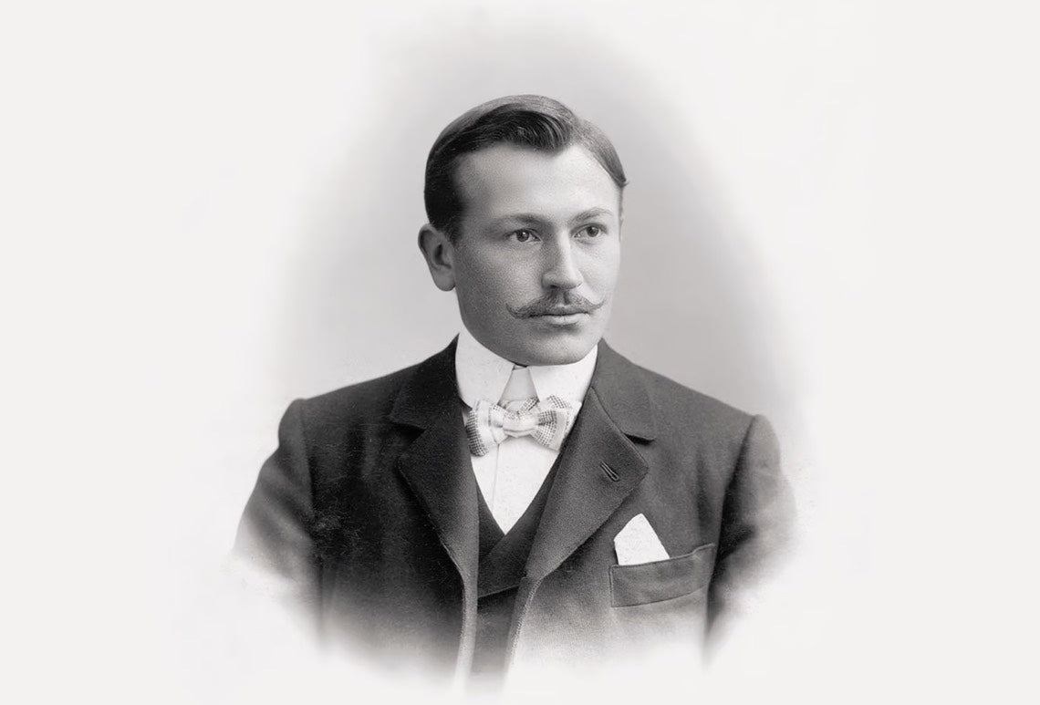 Portrait of Rolex founder Hans Wilsdorf