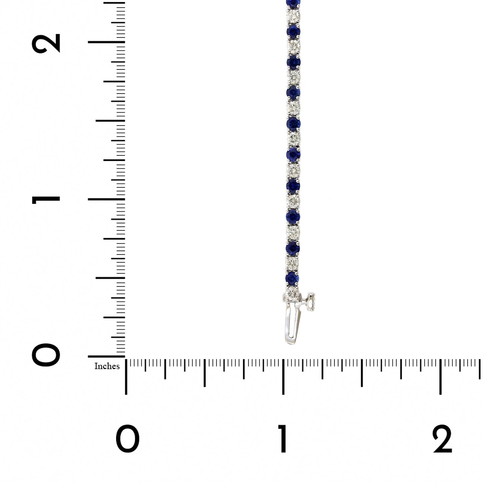 BELLE ÉPOQUE Sapphire Bracelet 18K WG Belle Epoque Bracelet Art Deco Geometric CZ Delicate Blue