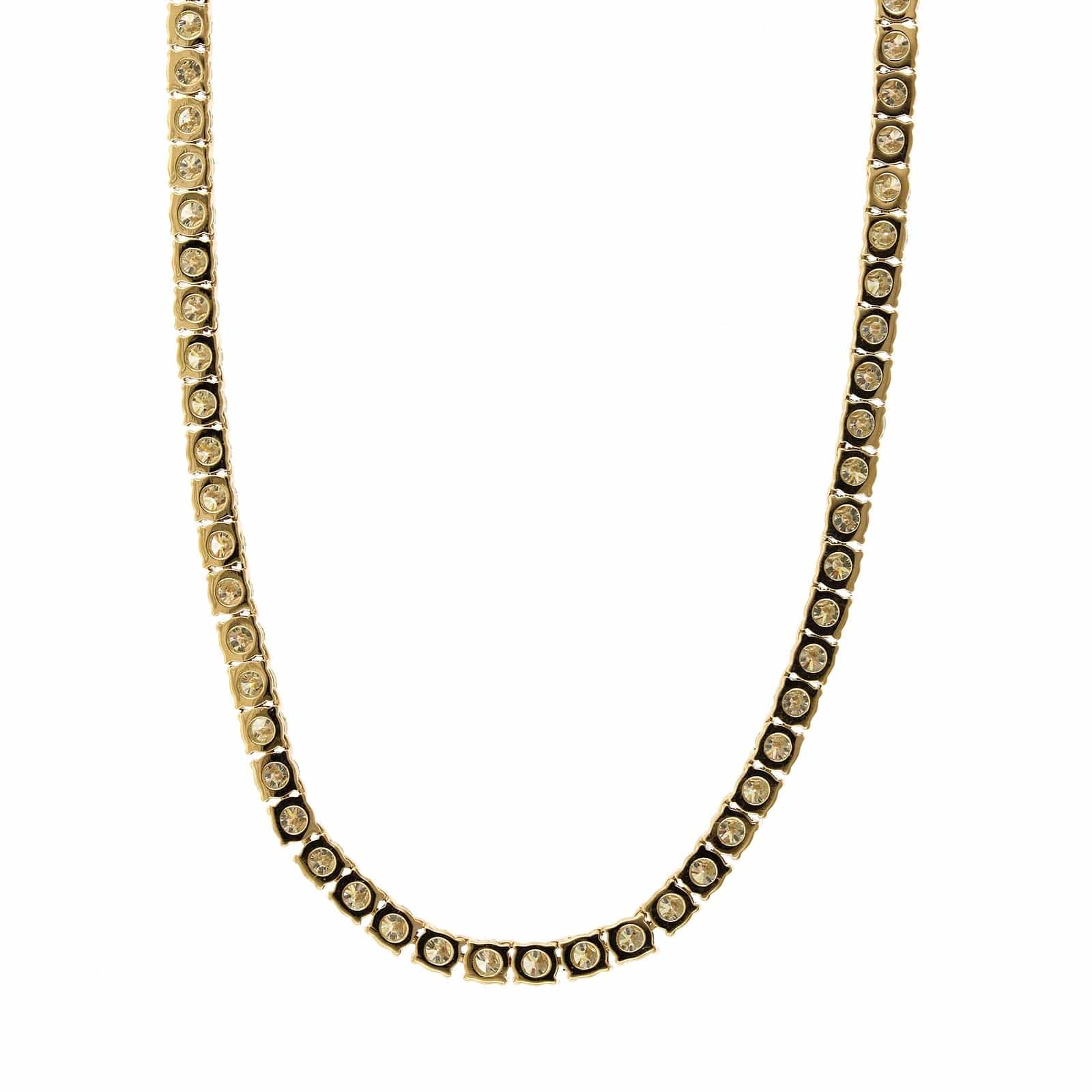 人気ブランドバ40代 Tennis Diamond Gold Yellow 18K Necklace Jewelers Long's – タンザナイト