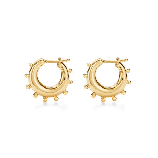 Temple Clair 18K Yellow Gold Small Yoga Hoop Earrings