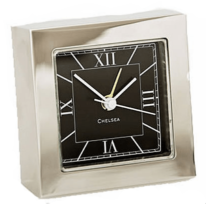 Nickel Square Alarm Clock