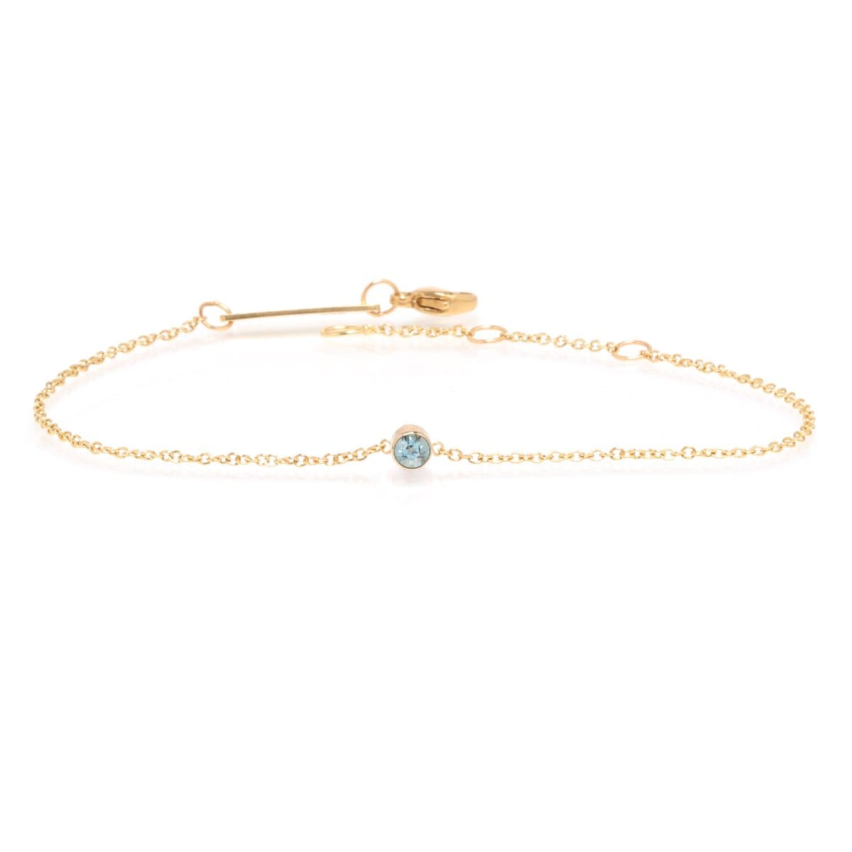 Zoe Chicco 14K Yellow Gold Aquamarine Bracelet - Main Image