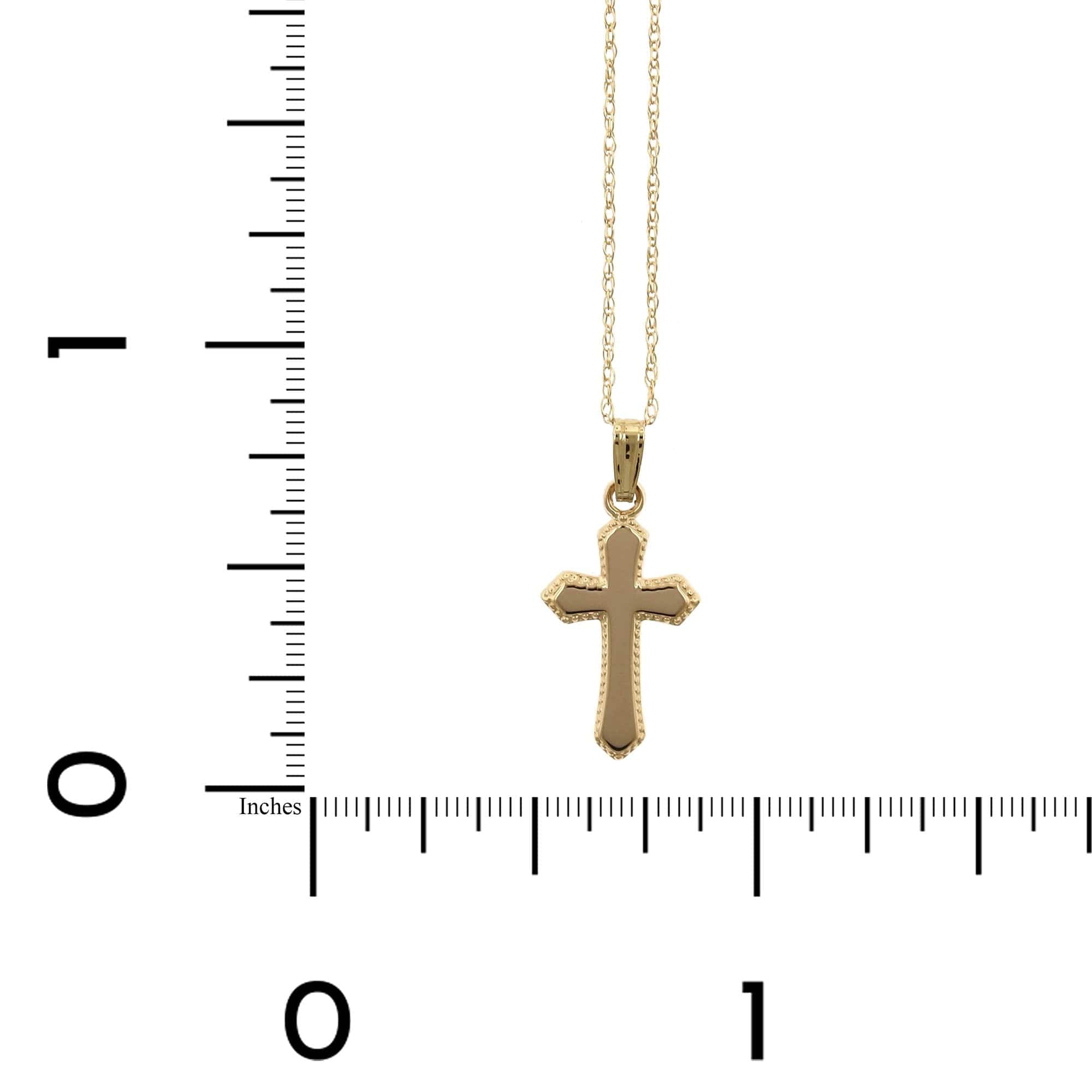 14K Yellow Gold Child's Cross Necklace