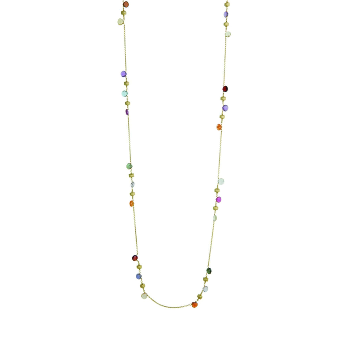 Paradise 18K Yellow Gold & Clustered Mixed Stone Long Necklace