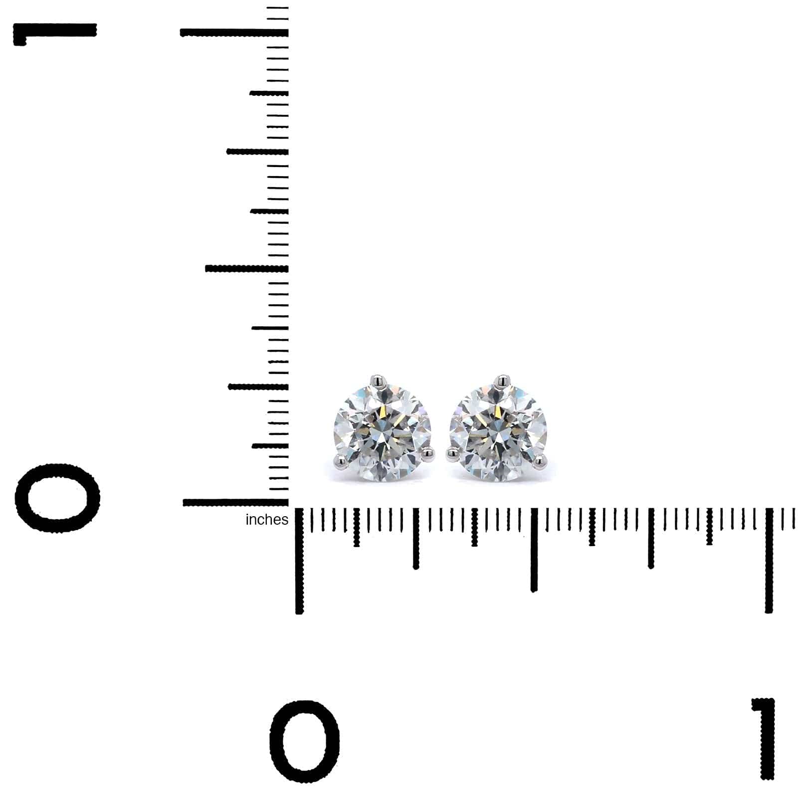 14K White Gold Diamond Stud Earrings – Long's Jewelers