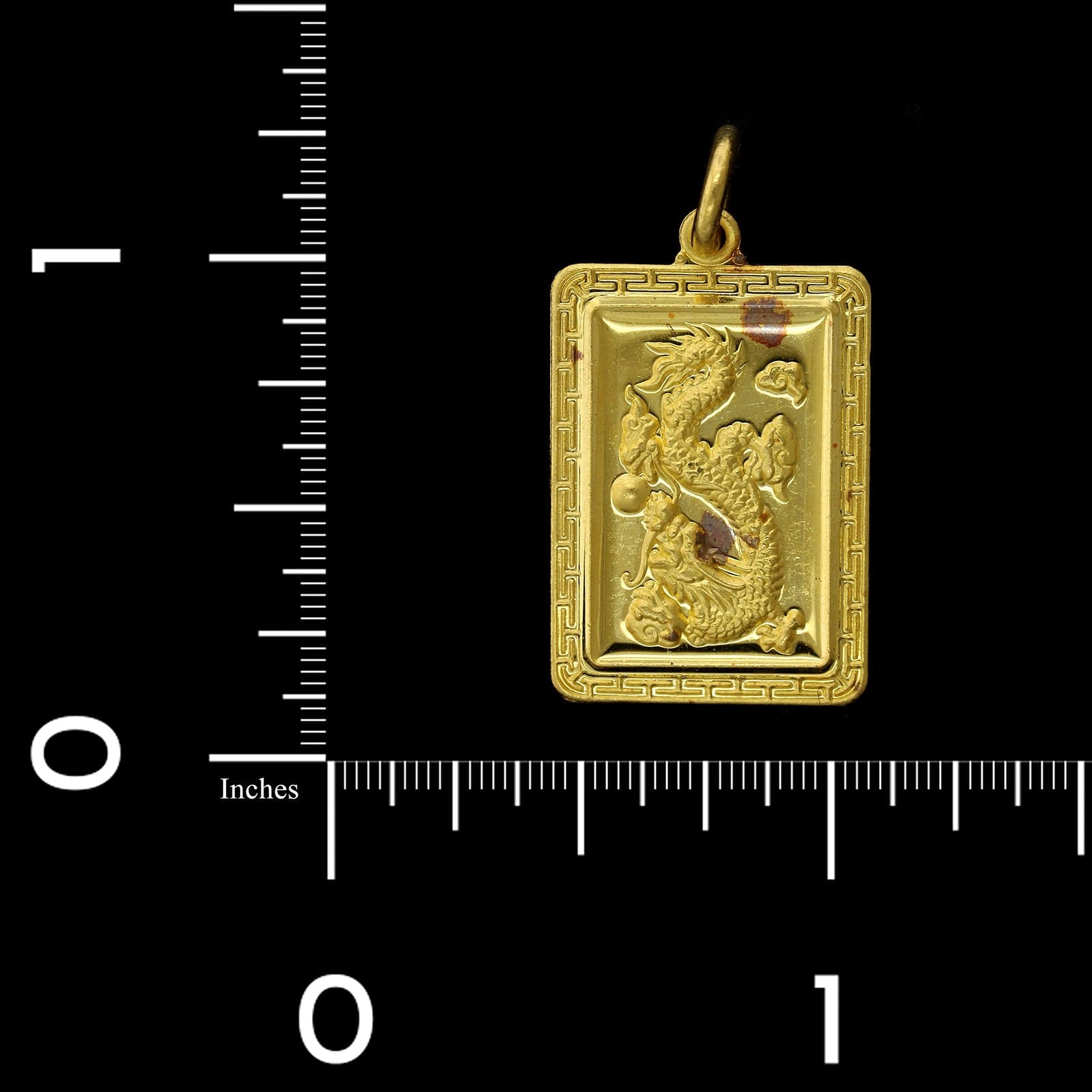 Vintage Dragon Pendant Charm in 14K Yellow Gold
