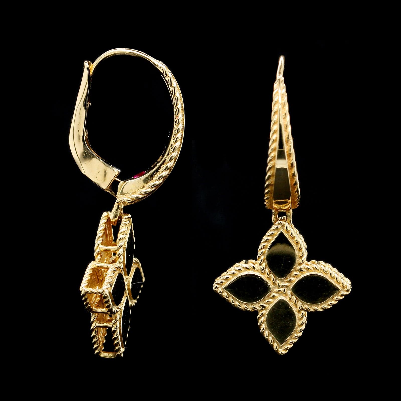 Louis Vuitton 18K Diamond Blossom Long Drop Earrings - 18K Yellow Gold Drop,  Earrings - LOU576597