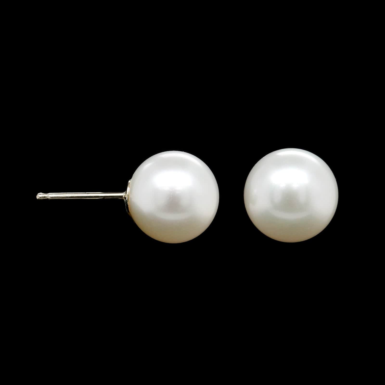 Ziegfeld Collection Sterling Silver Drop Earrings with Pearls