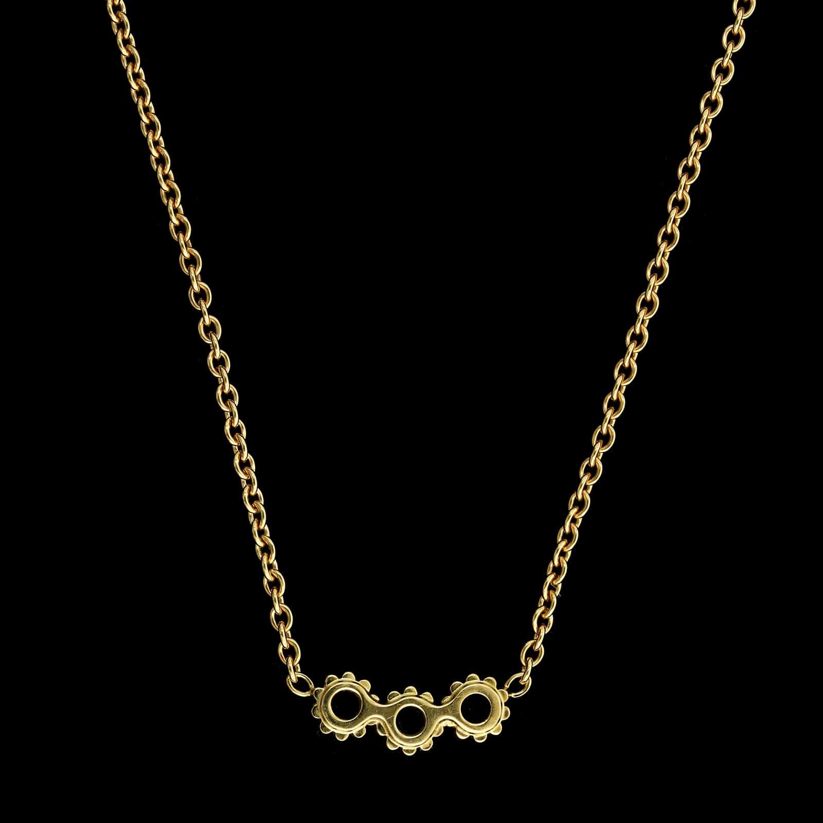 Christian Dior Knot Necklace Gold Cable & Chain Link