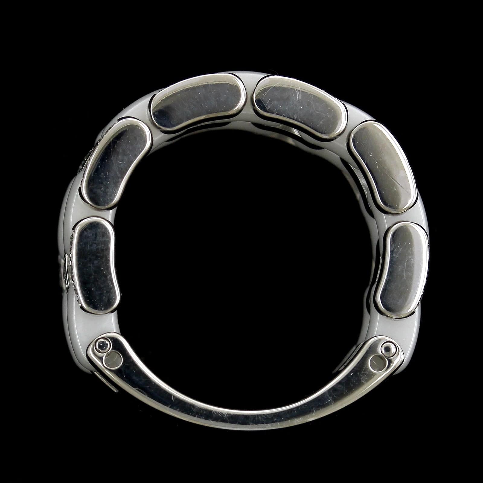 CHANEL シャネル ウルトラリング ラージ ブラック K18ホワイト