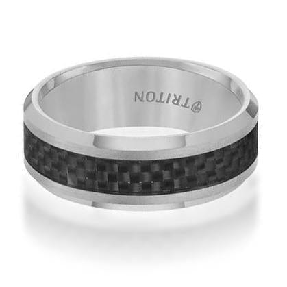 Tungsten Carbide 8mm Band with Carbon Fiber Inlay